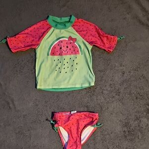 OP Kids Watermelon Rashguard Set - Pink and Green
